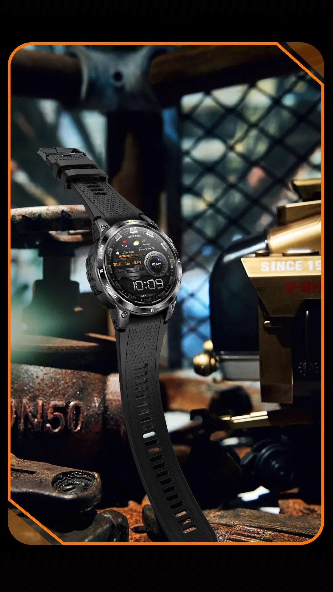 TUTT NX18 Pro GPS AMOLED Metal Rugged Smart Watch | Compass | IP68 Waterproof | Exercise | Long Battery 128MB Memory Reloj 2 Straps | Always On Display Option
