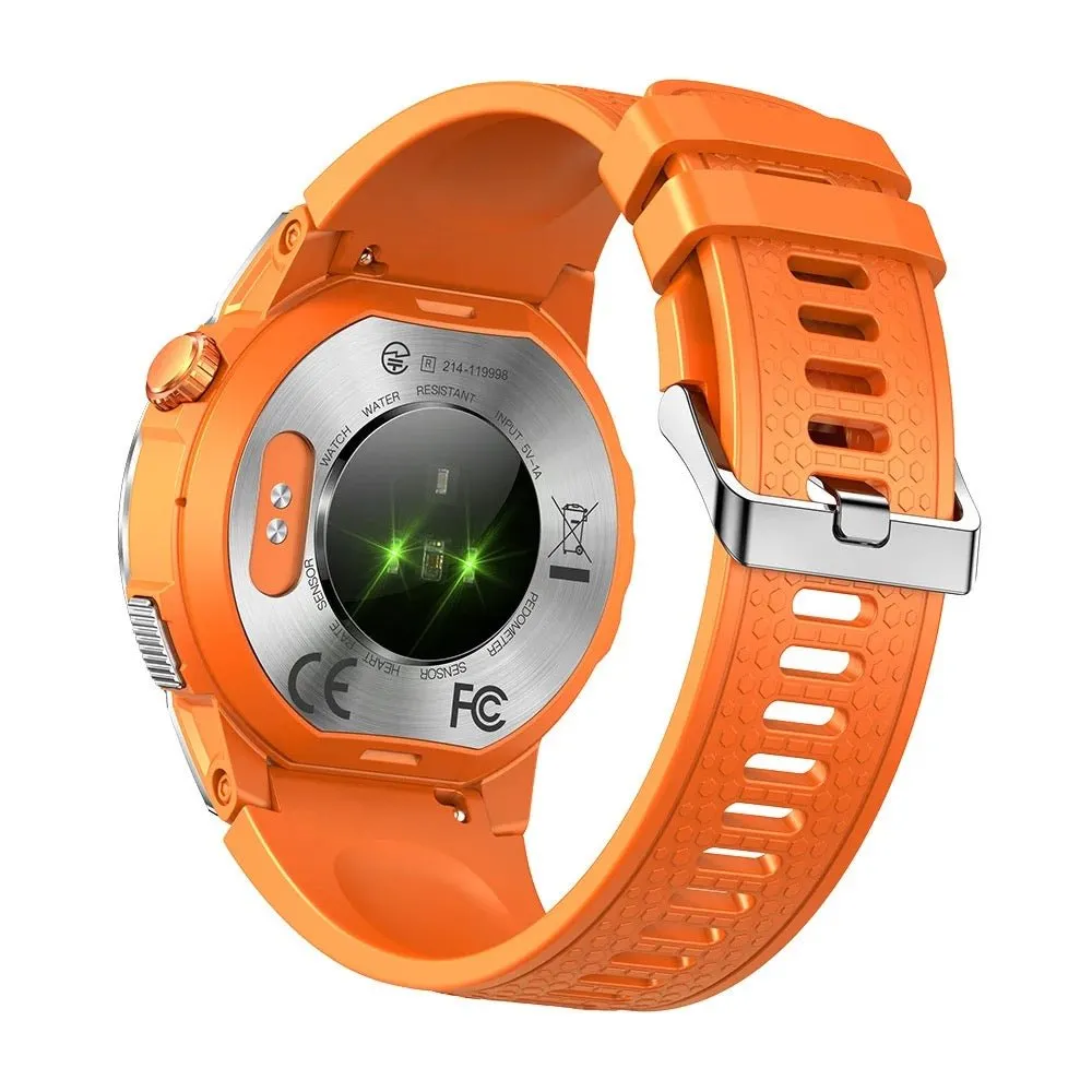 TUTT NX18 Pro GPS AMOLED Metal Rugged Smart Watch | Compass | IP68 Waterproof | Exercise | Long Battery 128MB Memory Reloj 2 Straps | Always On Display Option