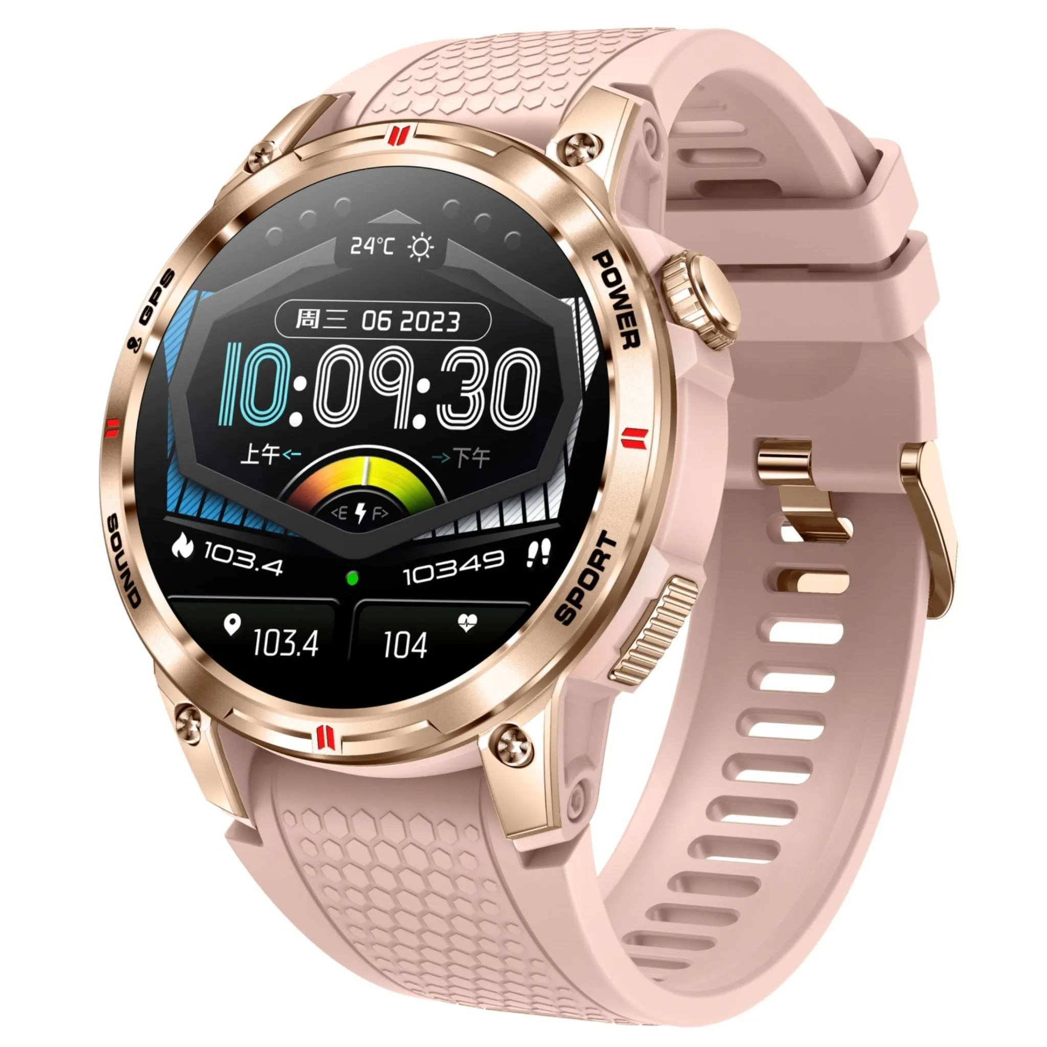 TUTT NX18 Pro GPS AMOLED Metal Rugged Smart Watch | Compass | IP68 Waterproof | Exercise | Long Battery 128MB Memory Reloj 2 Straps | Always On Display Option