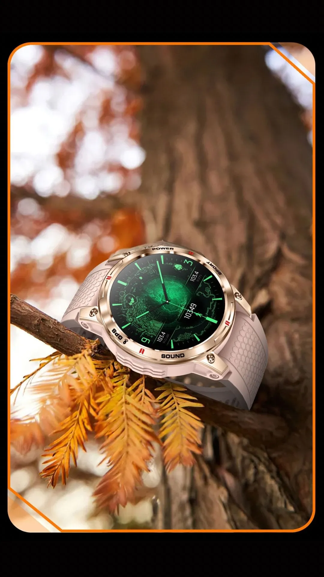 TUTT NX18 Pro GPS AMOLED Metal Rugged Smart Watch | Compass | IP68 Waterproof | Exercise | Long Battery 128MB Memory Reloj 2 Straps | Always On Display Option