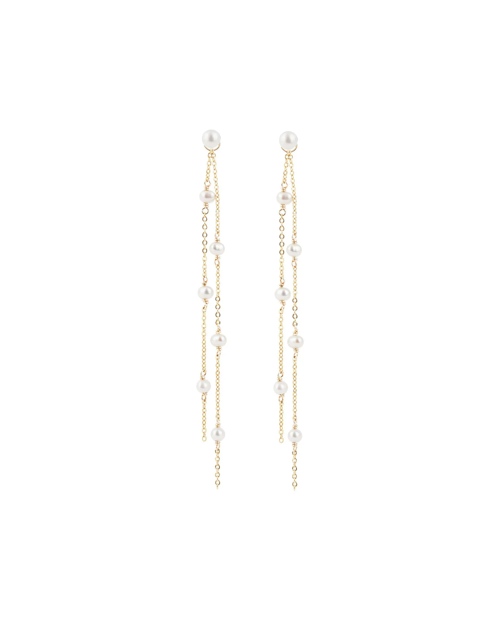 Two Drop Pearl Studs
