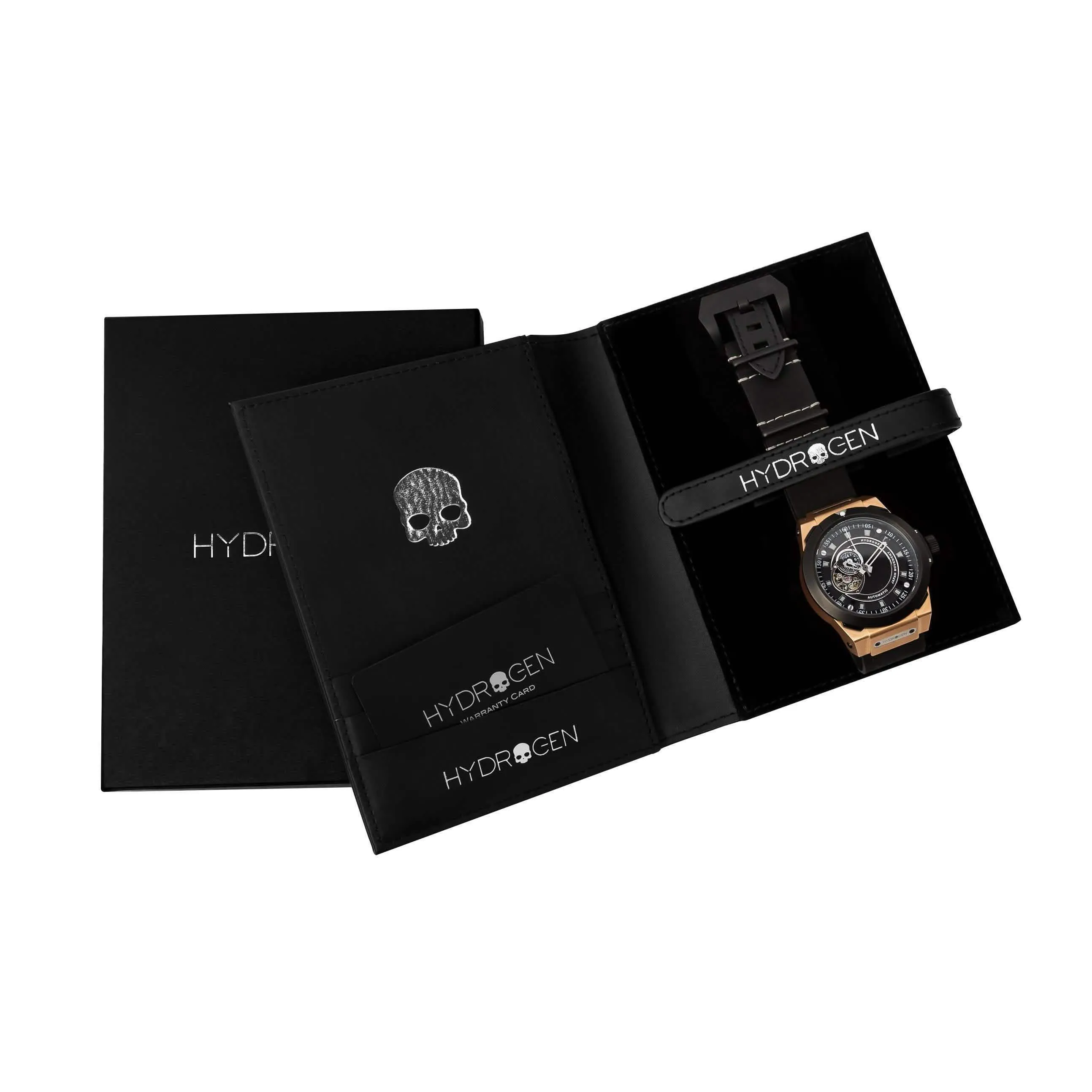 Vento Luxe Black and Rose Gold Watch