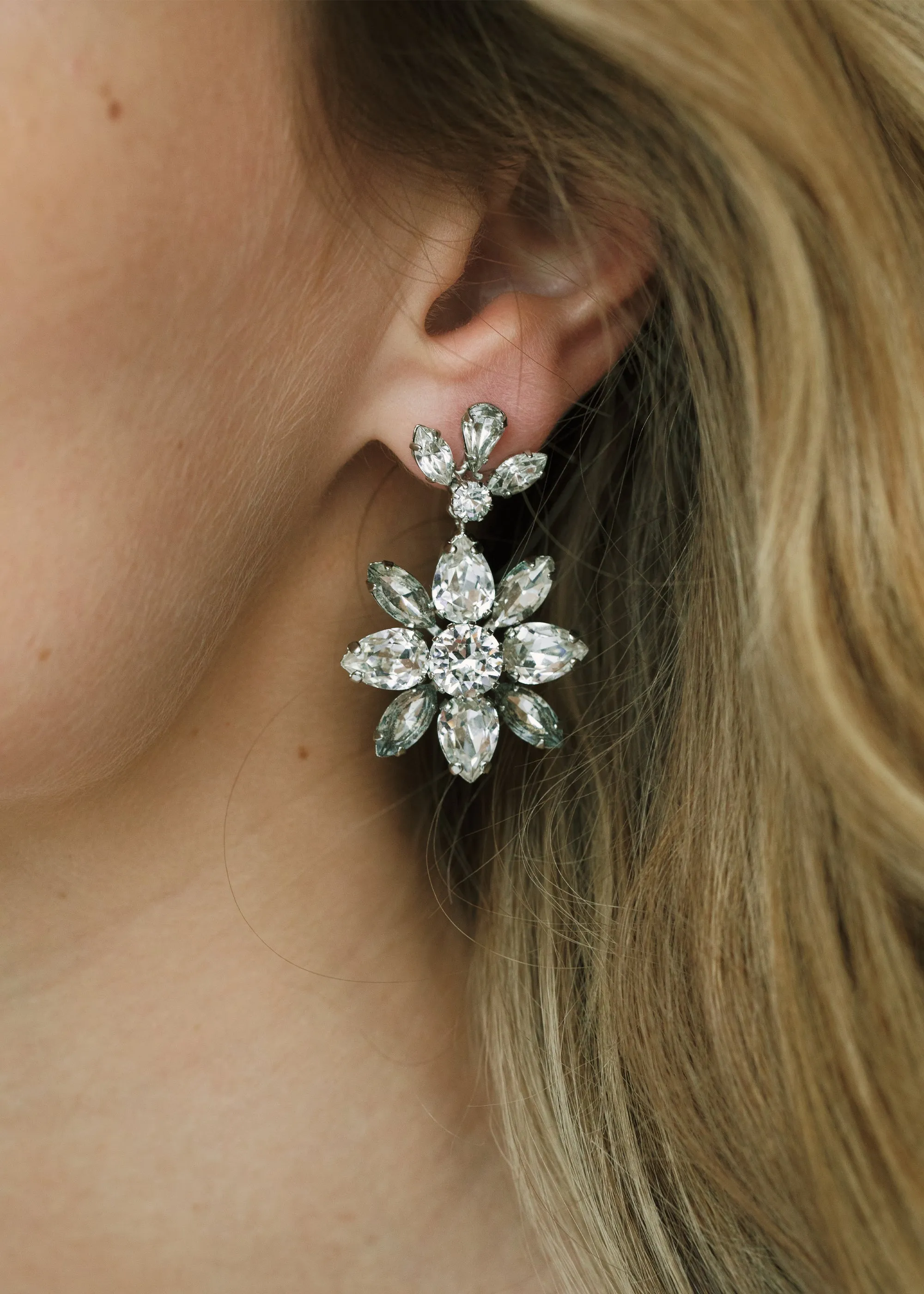 Vienna Earrings -- Crystal